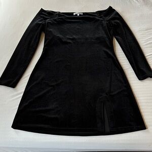 Reformation Black Long Sleeve Dress